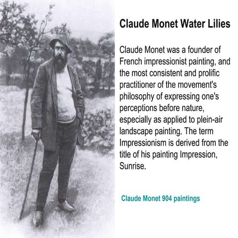 Water lilies, claude monet painting | PPT