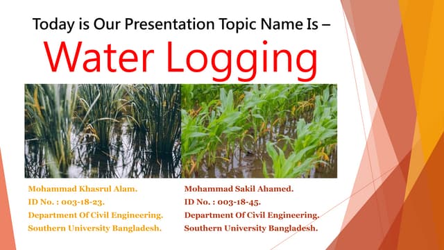 water logging and salinity in pakistan by Musadiq Rehmani | PPTX
