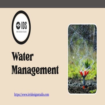 Sustainable management of water resources in agriculture | PPT