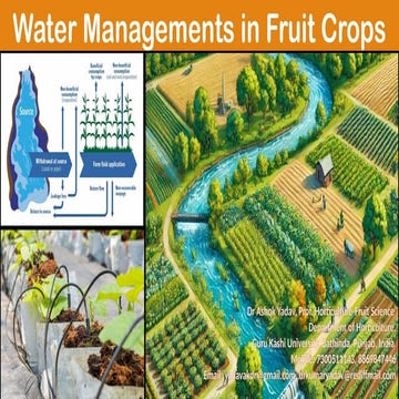 Water managements in Fruit Crops for PG Students of Agriculture.pptx