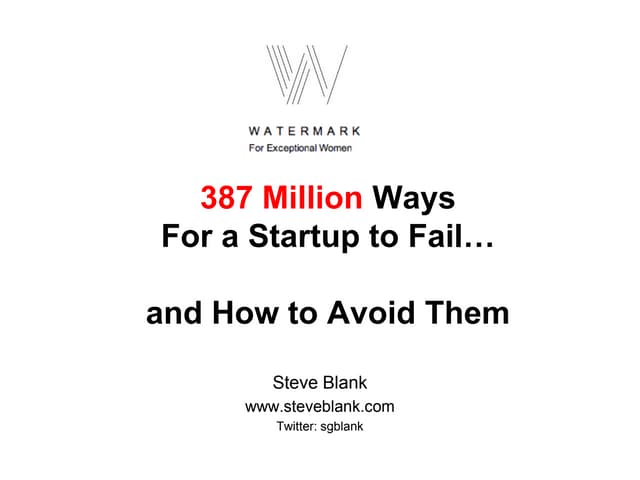 Watermark 040511 387 million ways to fail