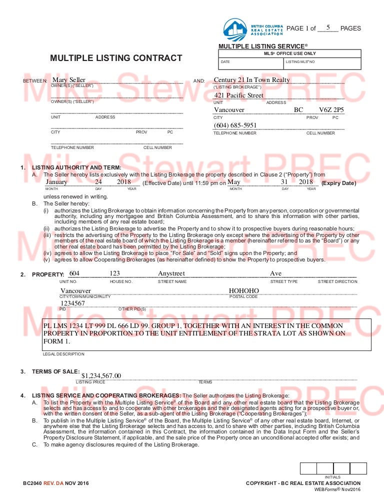 mike stewart prec listing
