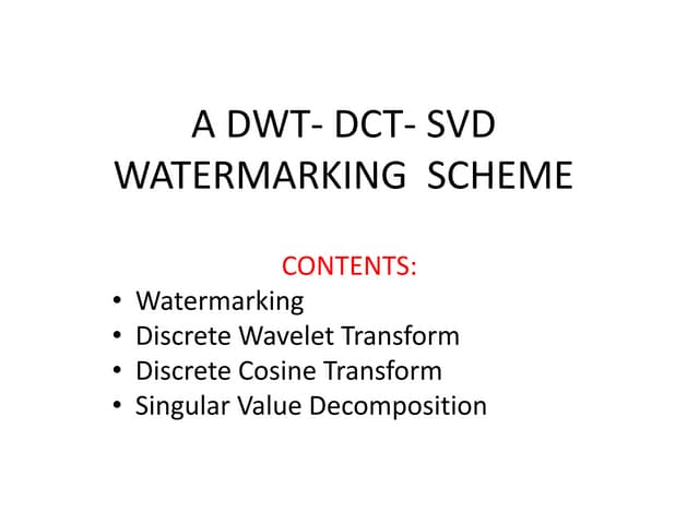 Watermarking