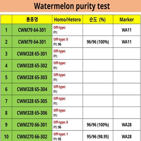 Comprehensive Watermelon Purity Testing and Variety Analysis Report | PPTX