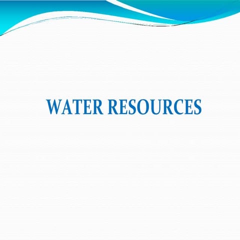 Water resources. its depletion and its conservation