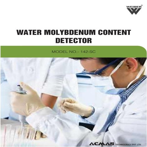 Water Molybdenum Content Detector by ACMAS Technologies Pvt Ltd.