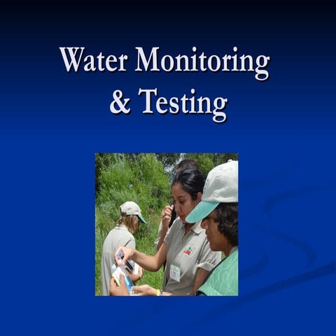 Water monitoring presentation