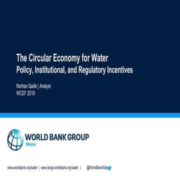 Norhan Sadik WCEF2019: The circular economy for Water - Policy, Institutional...