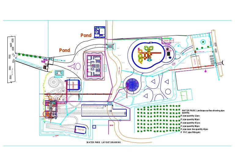 Water Park Area Layout For Environment Model
