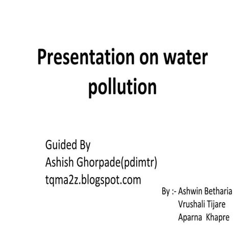 Water pollution