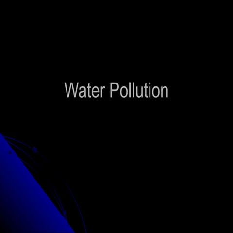 Water pollution