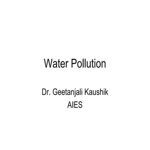 Water pollution