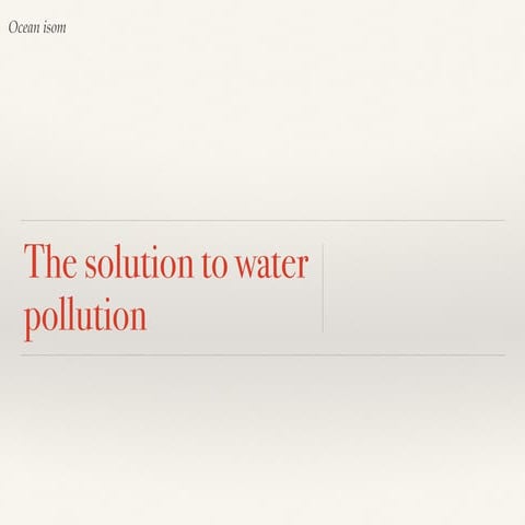 Water pollution