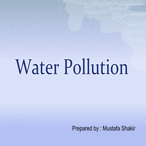 Water pollution