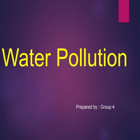 Water pollution