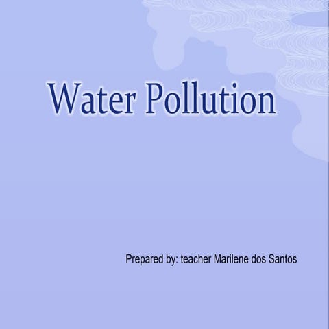 Water pollution
