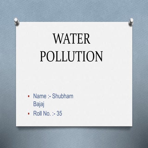 Water  pollution