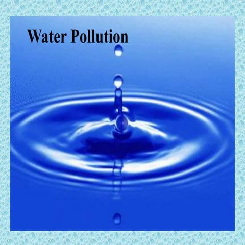 Water pollution
