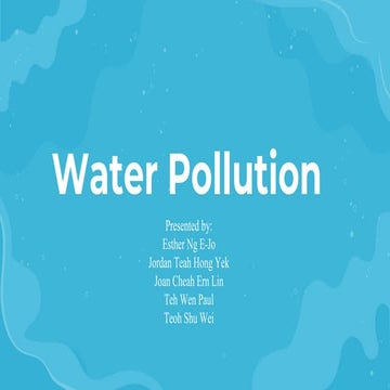 Water pollution | PPTX