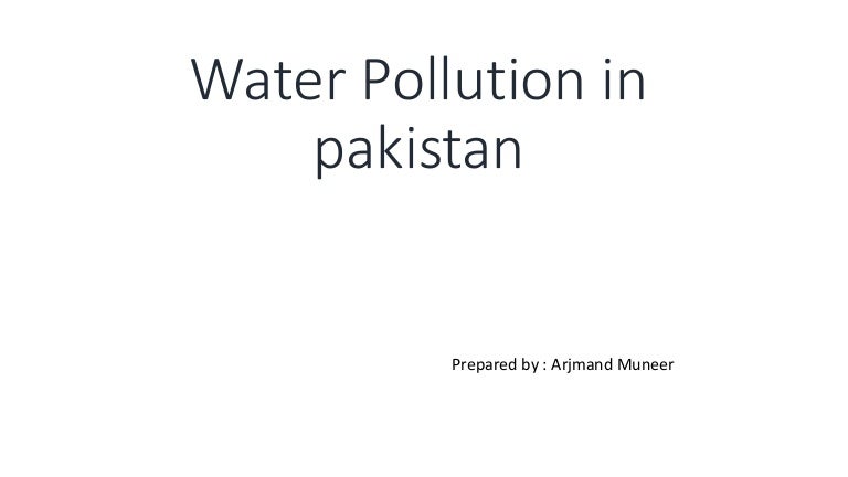 Water Pollution In Pakistan