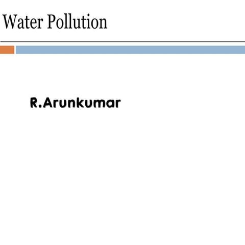 Water pollution lecture