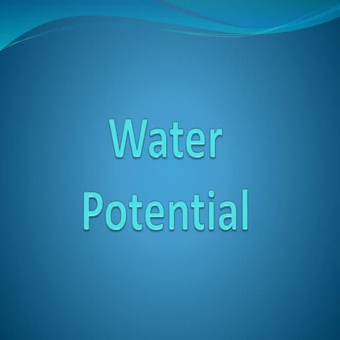 Water potential