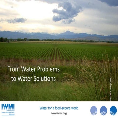 From Water Problems to Water Solutions