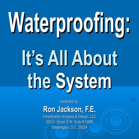 Waterproofing | PPT