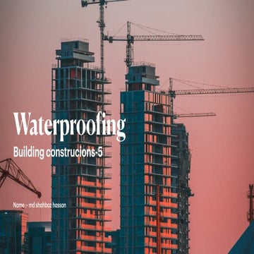 Water proofing | PPTX