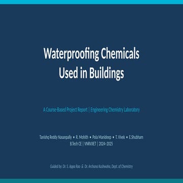 Comprehensive Study on Waterproofing Chemicals in Building Construction ...
