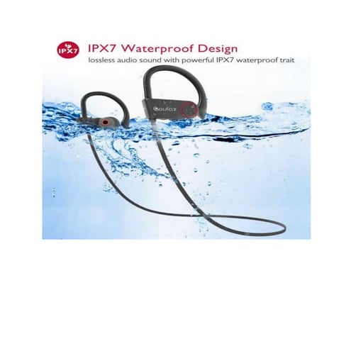 Waterproof Stereo Earphones with Mic by COULAX
