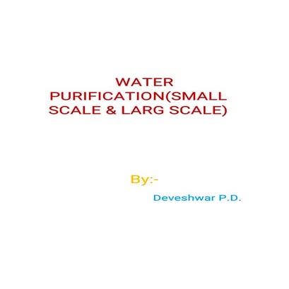 Water purification