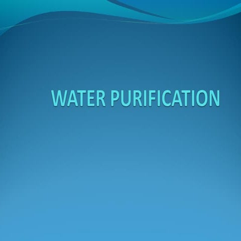 Water purification methods