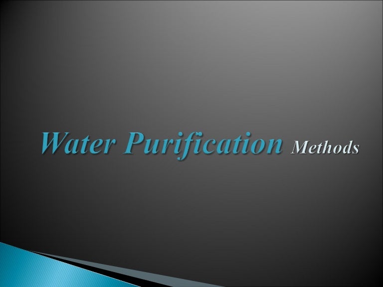 Water Purification Methods