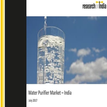 Water purifier market in india 2017