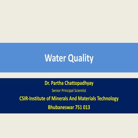 Water quality