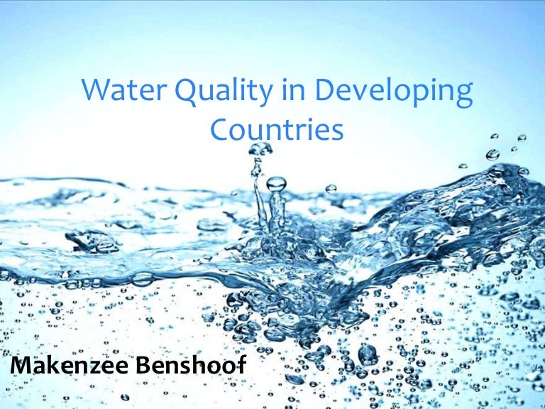 Water quality in developing countries