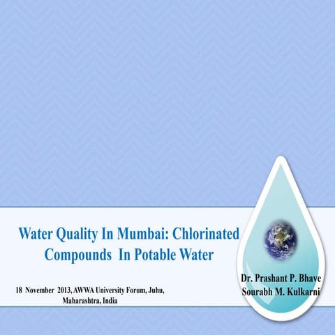 Water Quality In Mumbai : Chlorinated Compounds In Potable Water