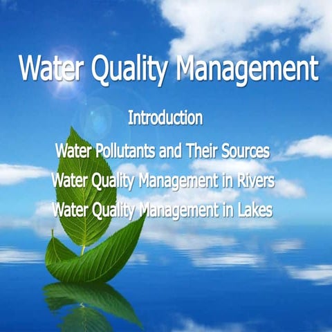 Water Quality Management