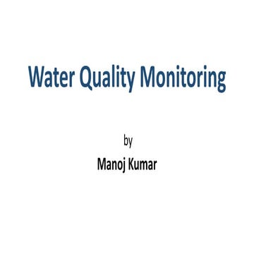 Water quality monitoring