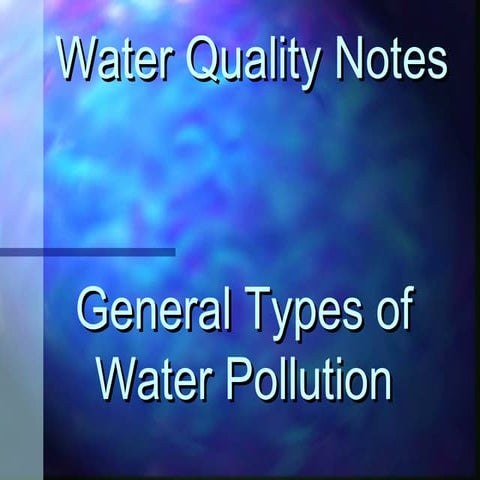 Surface water pollution | PPTX