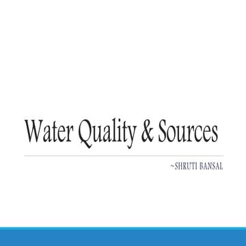 WATER QUALITY CHARACTERISTICS AND PHYSICAL CHARACTERISTICS .pptx