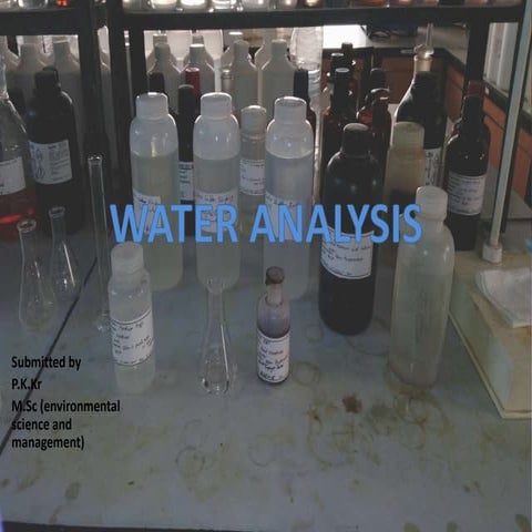 WATER ANALYSIS /Water quality testing p.k.k