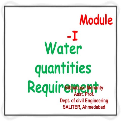 Water requirements