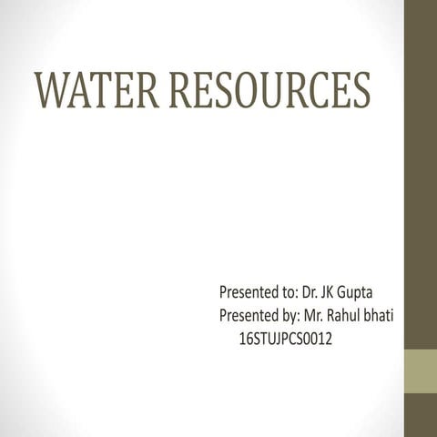 Water resources