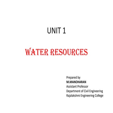 Water resources