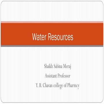 Water resources.