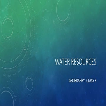 Water resources