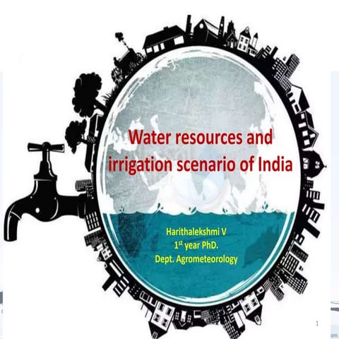 Water resources and irrigation scenario of India.pptx
