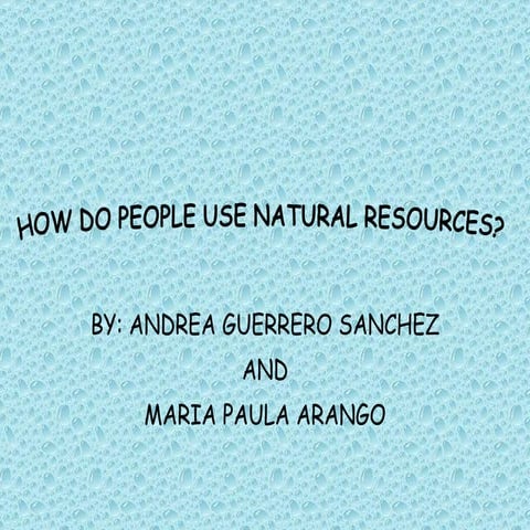 Water resources andrea and maria paul